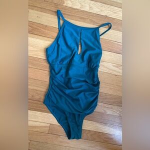 Ellen Tracy Teal One-Piece Swimsuit